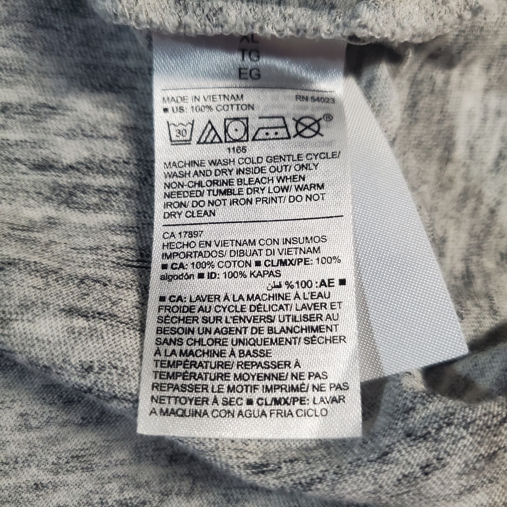 Old Navy Heather Gray Tee with Black Accents - Picture 6 of 8